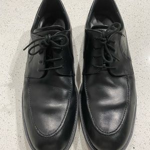 Ecco Size 46 US 12-12.5 Black Leather Dress Shoes